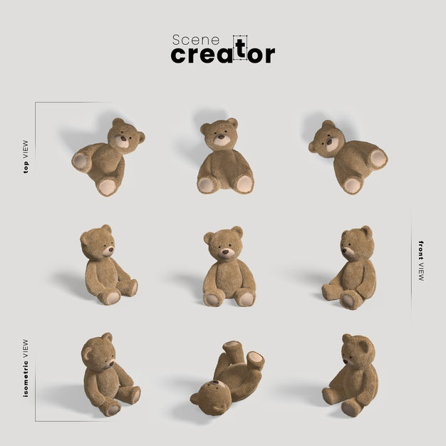 Free Teddy Bear Scene Creator Psd