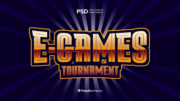 Free Text Effect E-Sports Psd