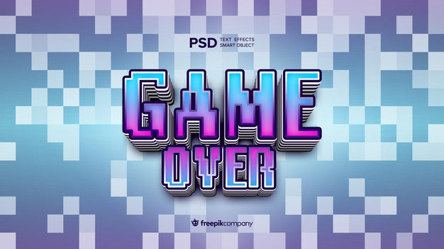 Free Text Effect E-Sports Psd