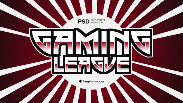 Free Text Effect E-Sports Psd