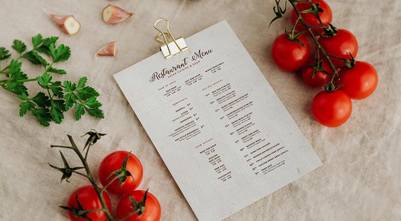 Free Textured A4 Menu Mockup Psd