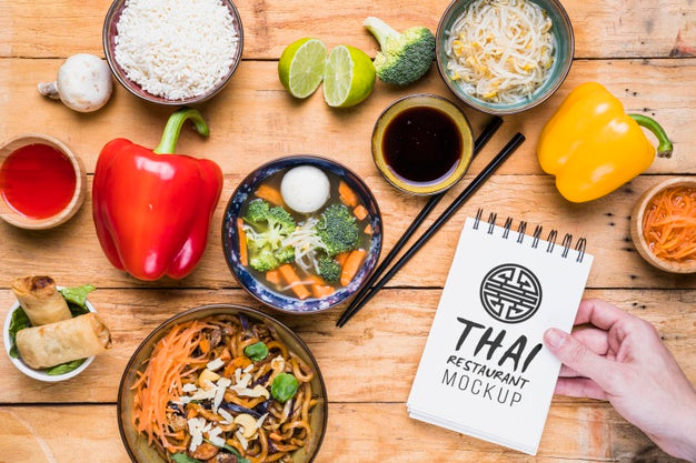 Free Thai Food Concept Mock-Up Psd