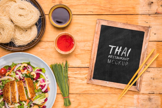 Free Thai Food Concept Mock-Up Psd