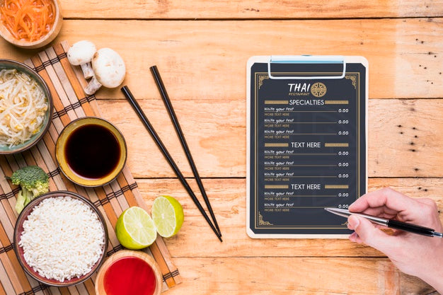 Free Thai Food Concept Mock-Up Psd