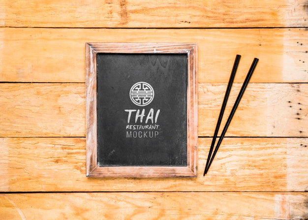 Free Thai Food Concept Mock-Up Psd