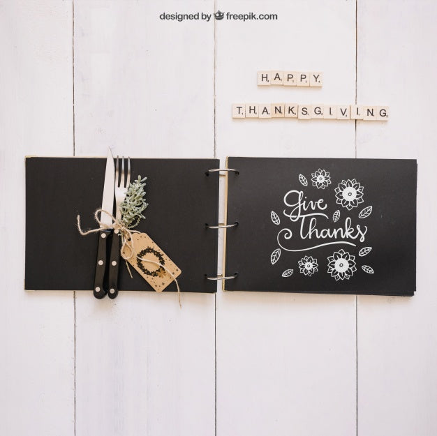 Free Thanksgiving Decoration With Cutlery Psd