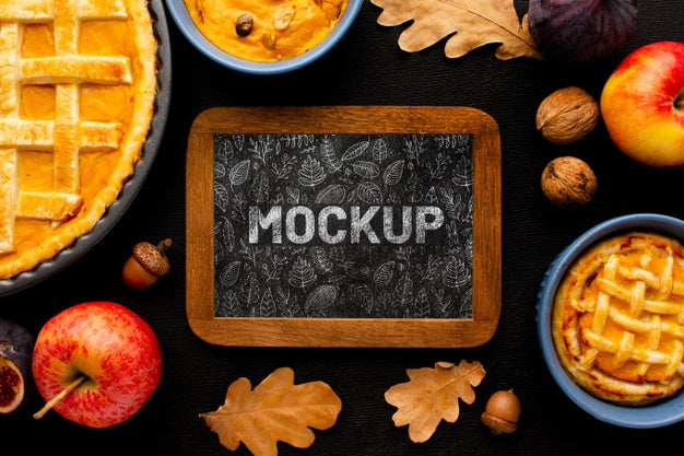 Free Thanksgiving Delicious Food Arrangement Psd