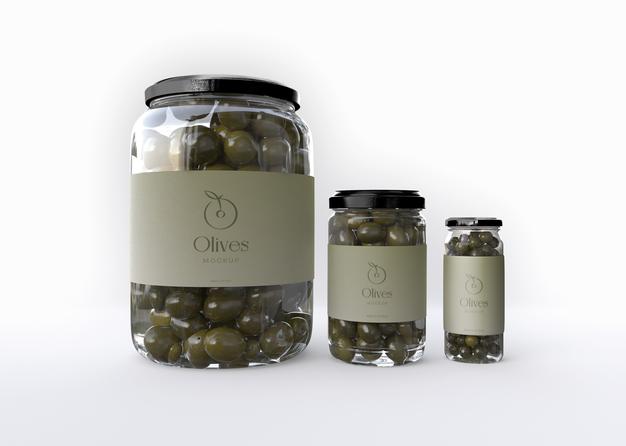 Free Three Olives Jars Mockup Psd