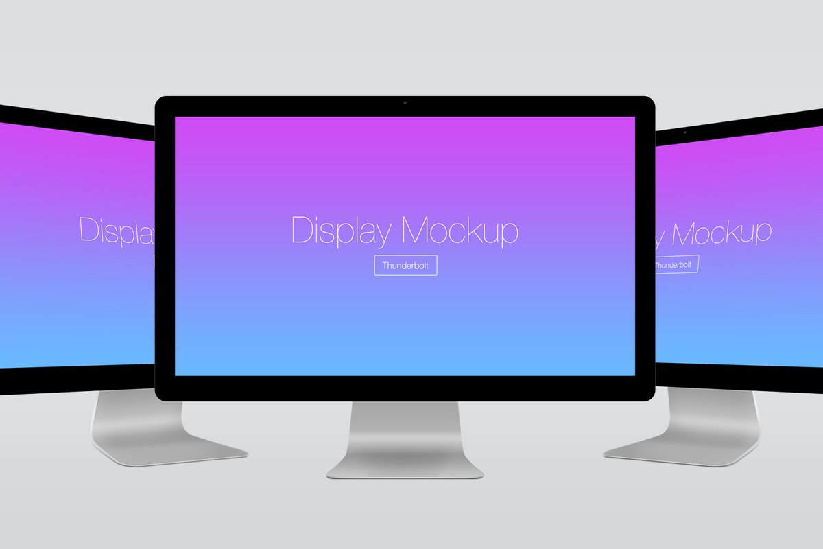 Free Thunderbolt Display Mockup