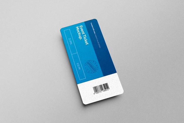 Free Ticket Mockup Psd