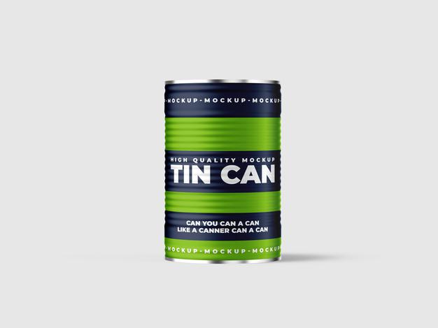 Free Tin Can Mockup Psd