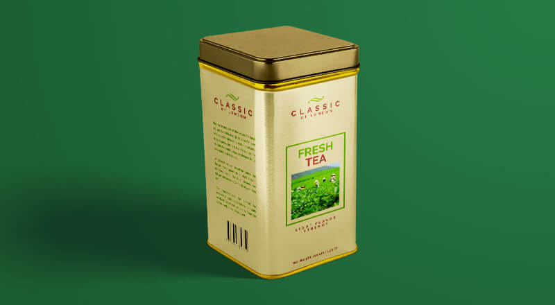 Free Tin Can Tea Box Mockup Psd