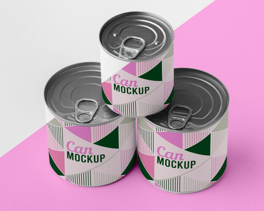 Free Tin Cans On Table Psd