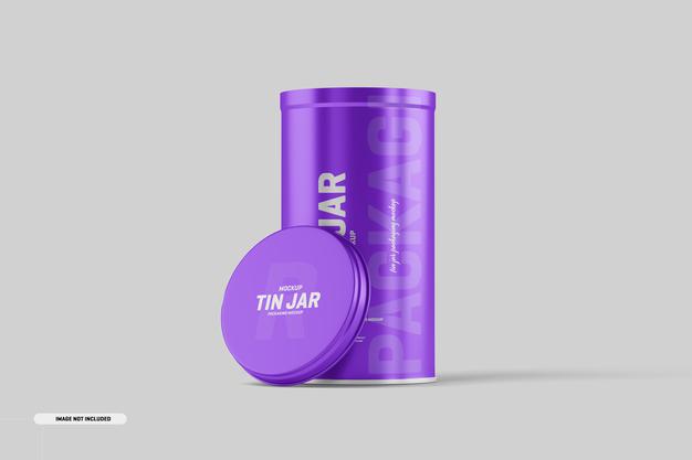 Free Tin Jar Mockup Psd