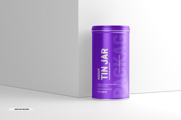 Free Tin Jar Mockup Psd