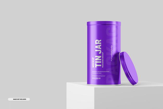 Free Tin Jar Mockup Psd