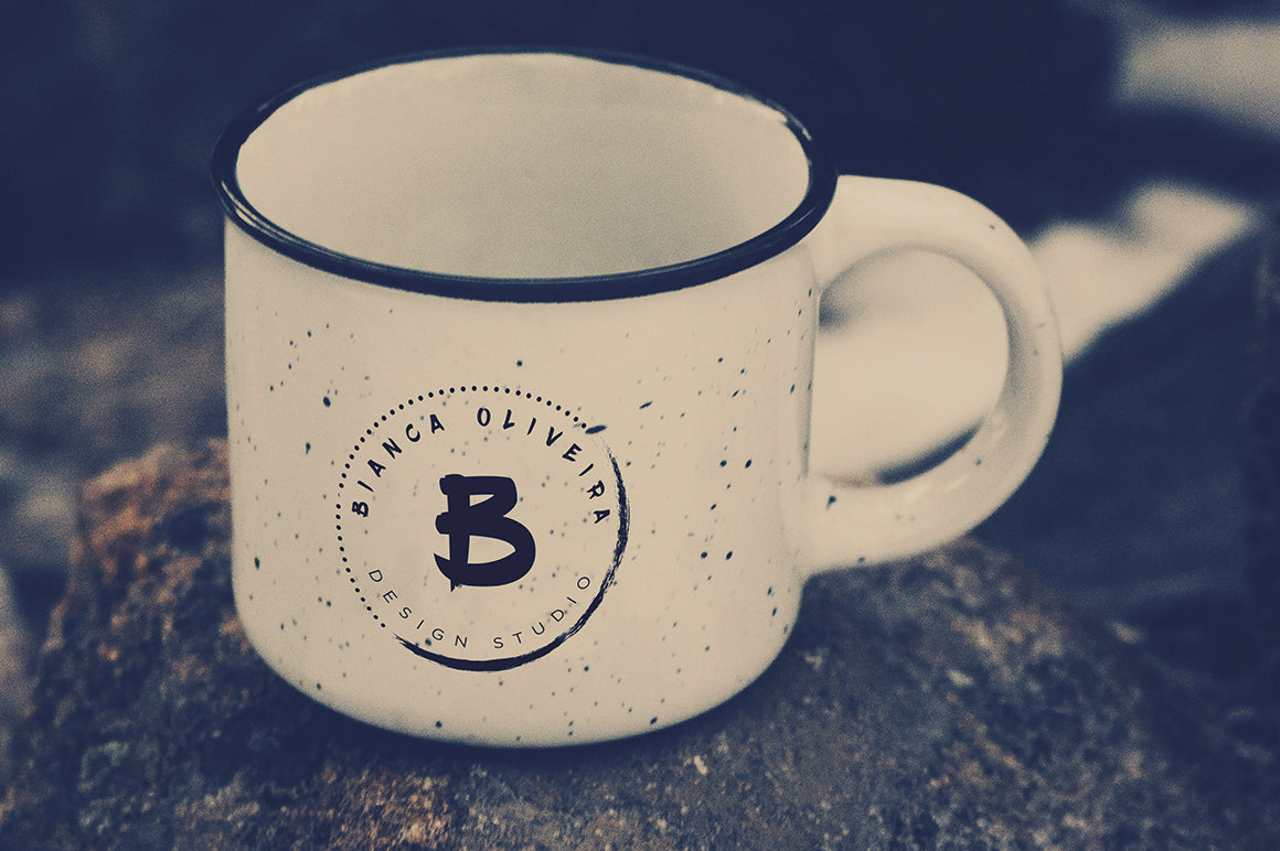 Free Tin Mug Mock Up