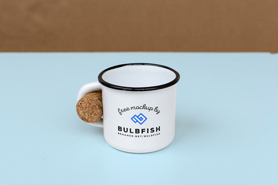 Free Clean and White Coffee Tin Mug Mockup