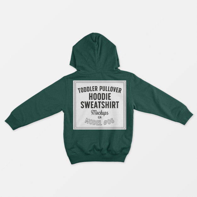 Free Toddler Pullover Hoodie Sweatshirt Mockup Psd