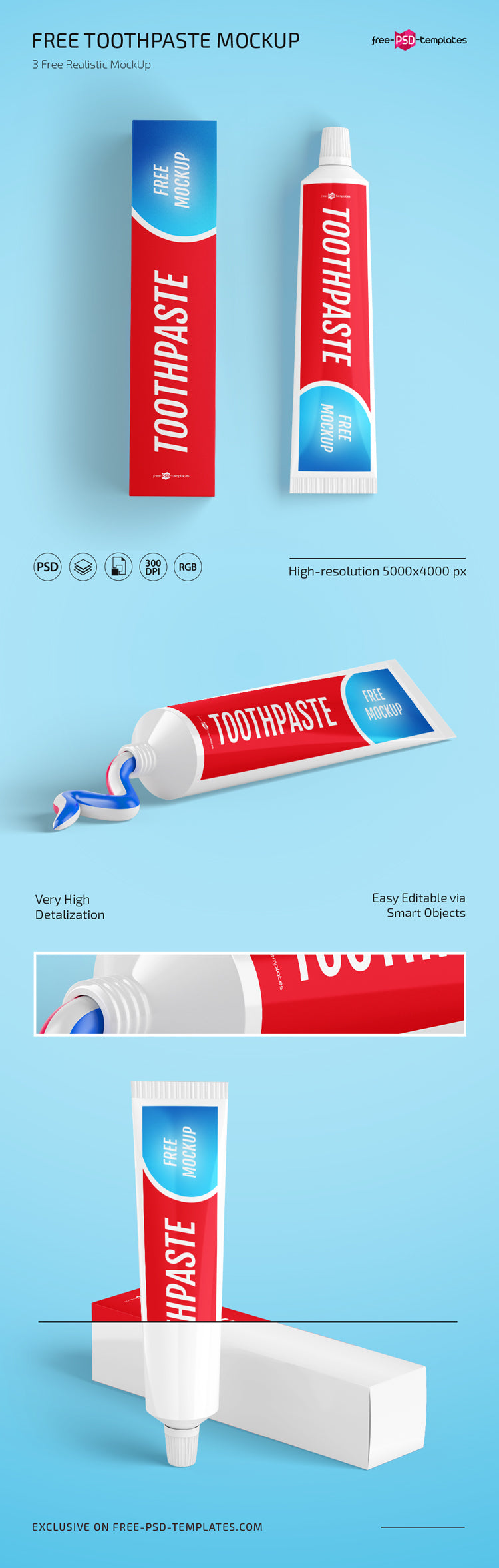 Free Toothpaste Mockup