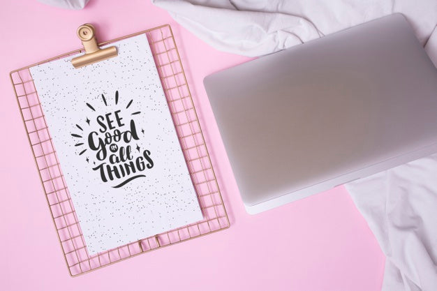 Free Top View Assortment On Pink Background Psd