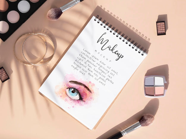 Free Top View Beauty Products Assortment Psd