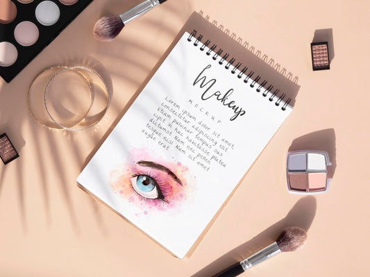 Free Top View Beauty Products Assortment Psd