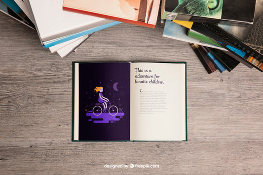 Free Top View Book Mockup Psd