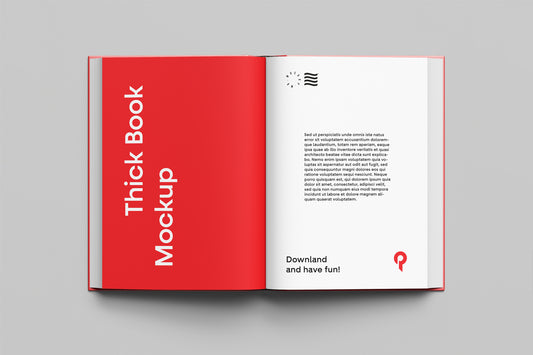 Free Top View Book Mockup