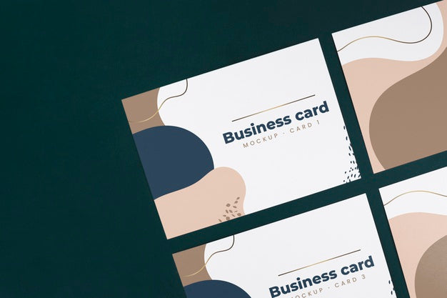 Free Top View Business Card Mockup Psd