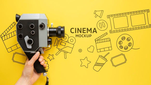 Free Top View Cinema Mockup Psd