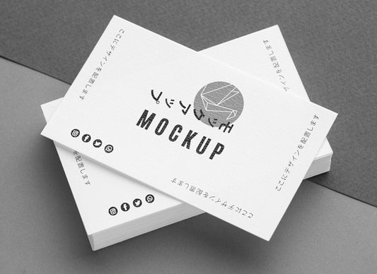 Free Top View Composition Of Business Visiting Card Psd