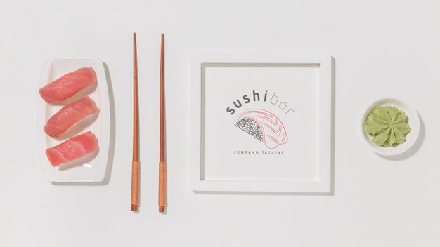 Free Top View Delicious Sushi Psd