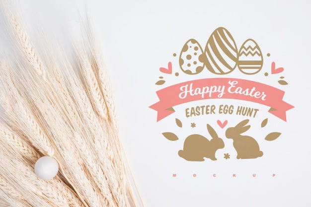 Free Top View Easter Mockup Composition Psd