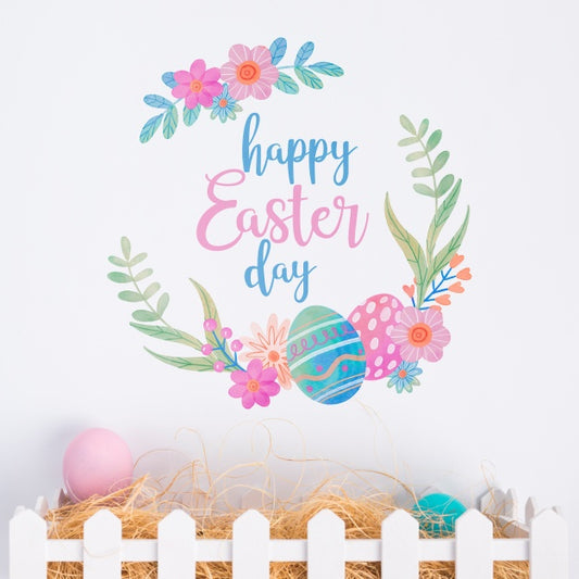 Free Top View Easter Mockup Composition Psd