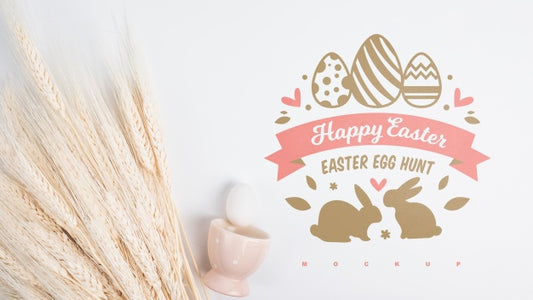 Free Top View Easter Mockup Composition Psd