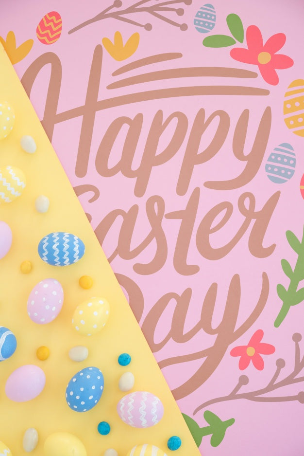 Free Top View Easter Mockup Psd