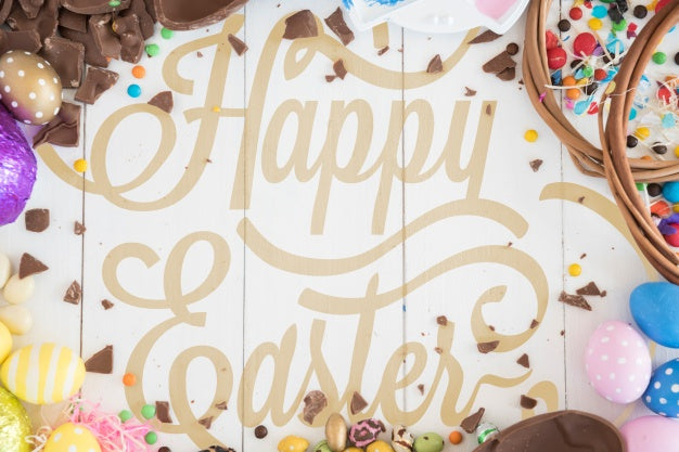 Free Top View Easter Mockup Psd