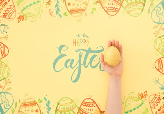 Free Top View Easter Mockup Psd