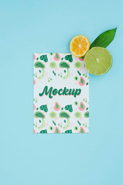 Free Top View Lemon On Table Psd