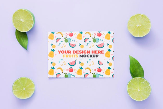 Free Top View Lemon On Table Psd