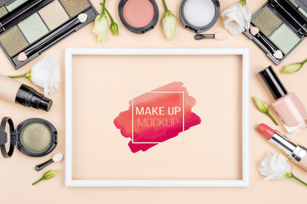 Free Top View Make-Up Assortment Psd