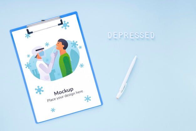 Free Top View Medical Clipboard With Mock-Up Psd