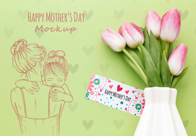 Free Top View Mothers Day Concept Psd