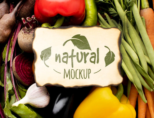 Free Top View Of Assortment Of Vegetables Psd