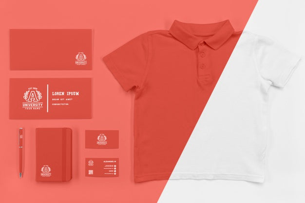 Free Top View Of Back To School Essentials With T-Shirt Psd