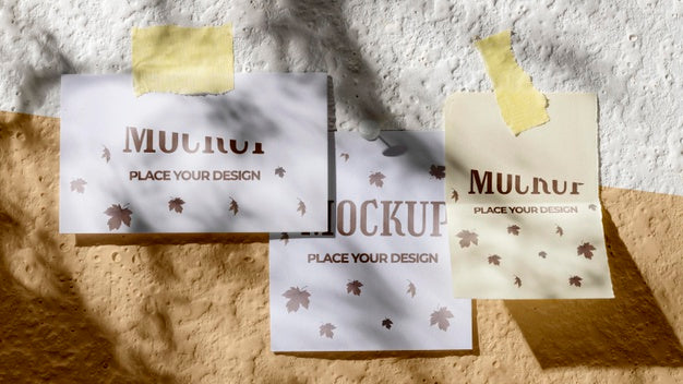 Free Top View Of Beautiful Autumn Moodboard Mock-Up Psd