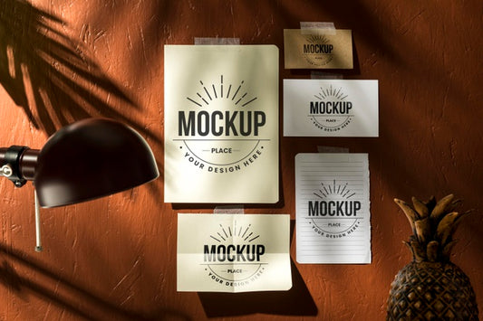 Free Top View Of Beautiful Autumn Moodboard Mock-Up Psd