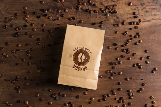 Free Top View Of Coffee Concept Mock-Up Psd