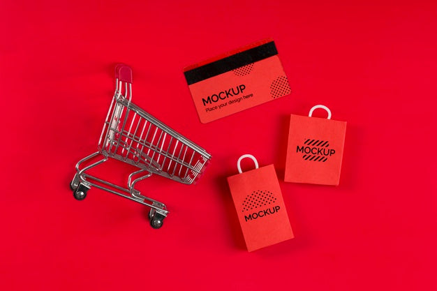 Free Top View Of Cyber Monday Concept Mock-Up Psd